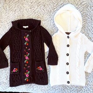 Two Girls Size 5/6 Thick Sweaters